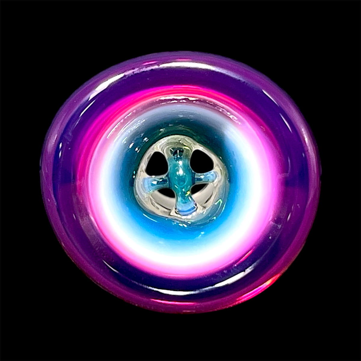 Bearded glass 18mm slide