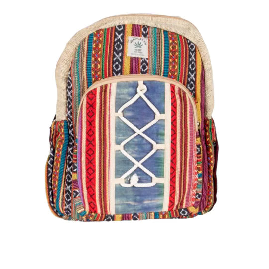 Striped Hemp Backpack