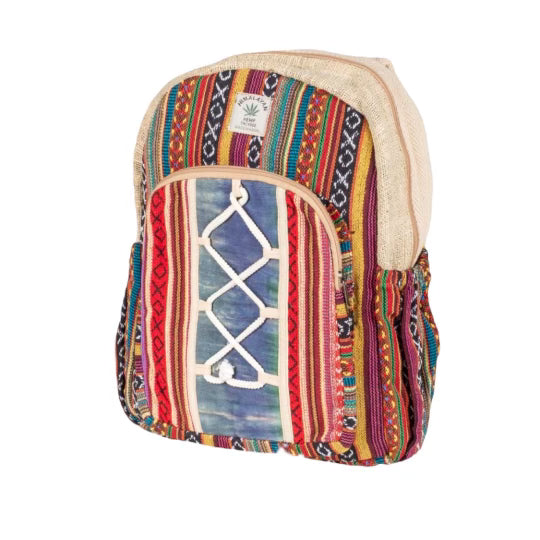 Striped Hemp Backpack