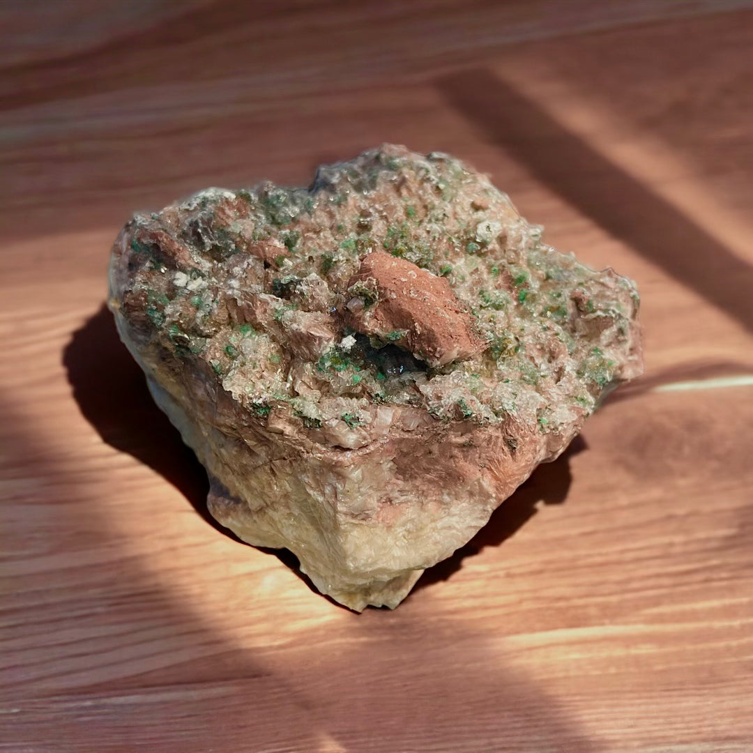 Dolomite with Malachite