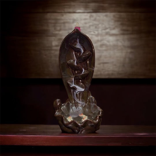 Dark Brown Koi Fish Incense Holder