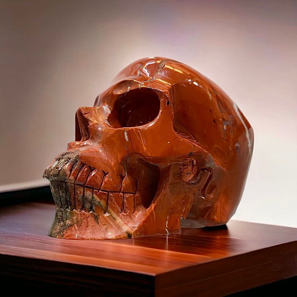 Red Jasper Skull