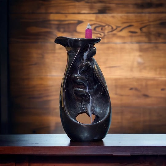 Black Waterfall Incense Holder