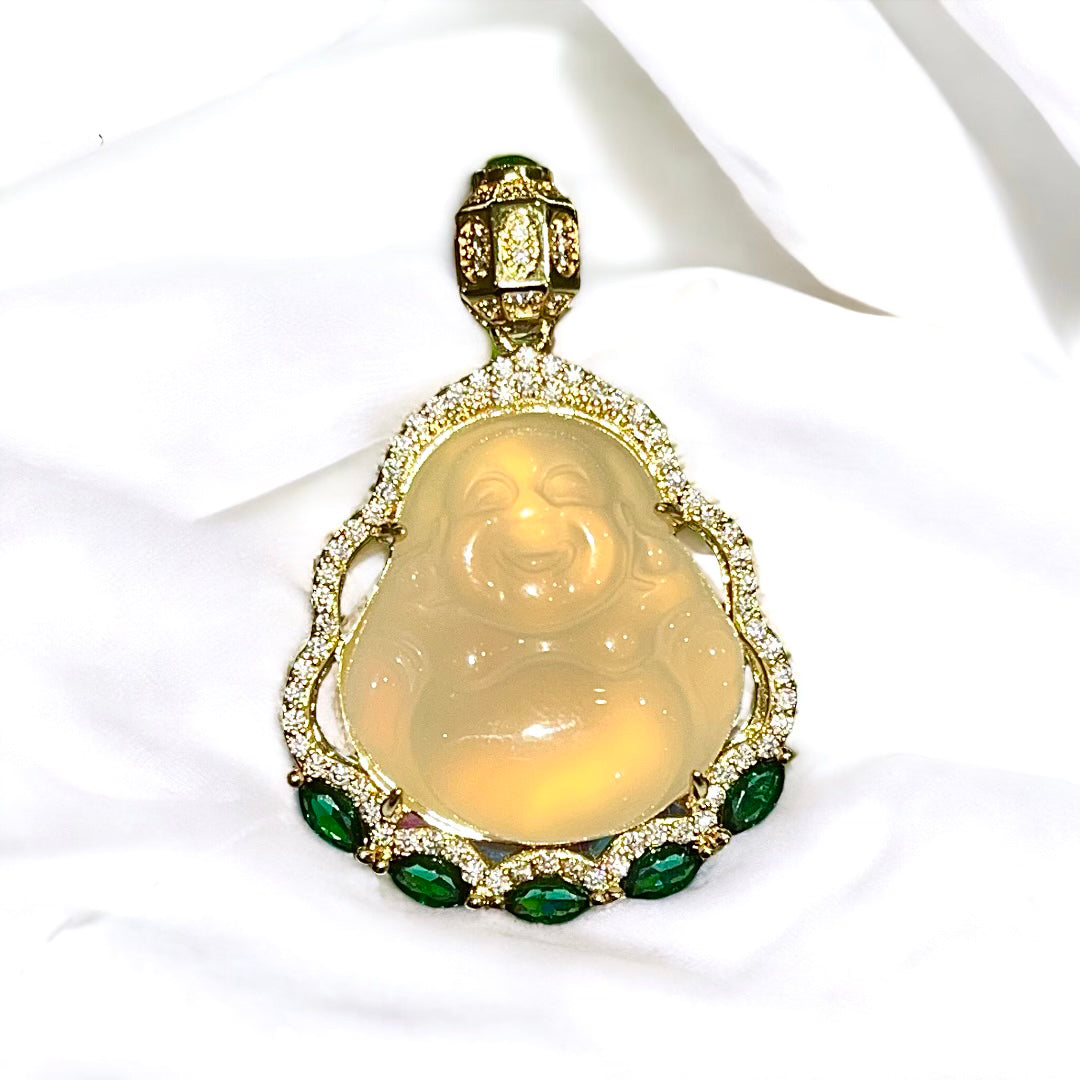 Chalcedony Buddha Necklace