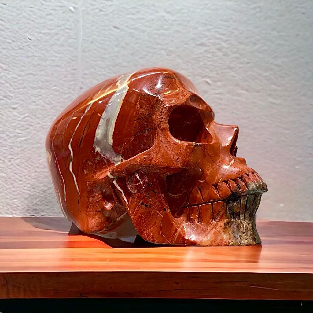 Red Jasper Skull